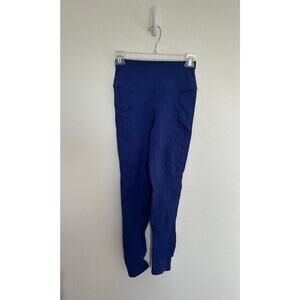 NUX Blue Seamless Compression Athletic Leggings - M